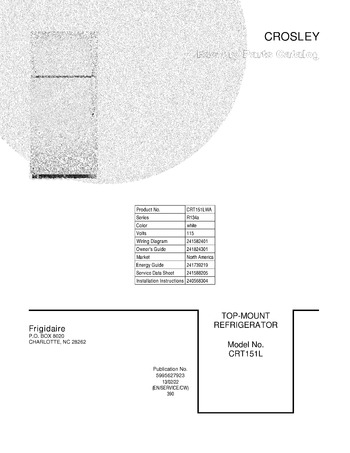 Diagram for CRT151LWA