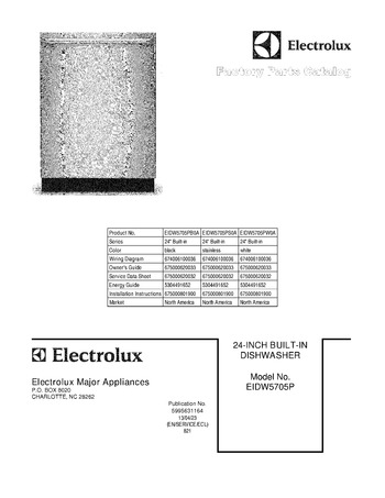 5304516698 Frigidaire/Electrolux Dishwasher Bracket Kit