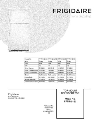 Diagram for FFTR1513LWD