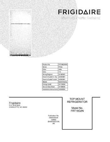 Diagram for FRT18G2NW5