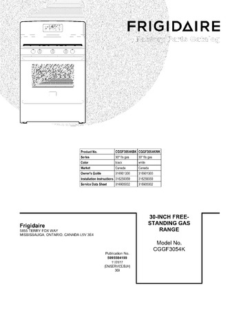 Diagram for CGGF3054KWK