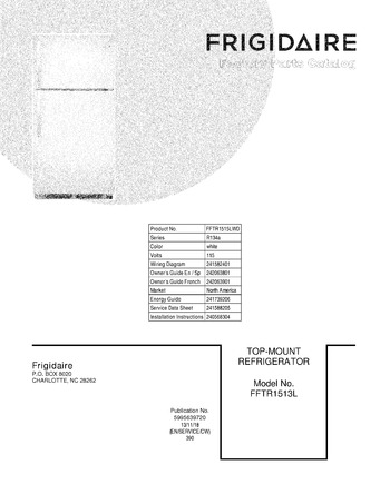 Diagram for FFTR1515LWD