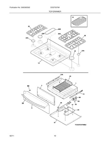 Diagram for CGGF3076KBK