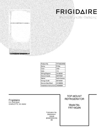 Diagram for FRT18G2NW8