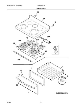 Diagram for LGEF3045KFK