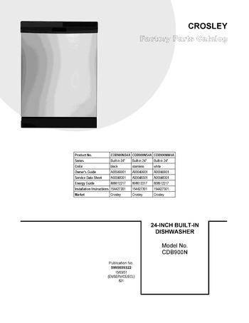 Diagram for CDB900NW4A