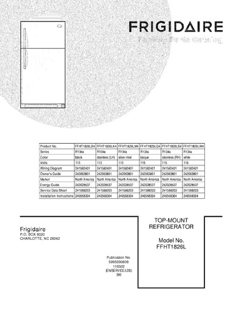 Diagram for FFHT1826LW4