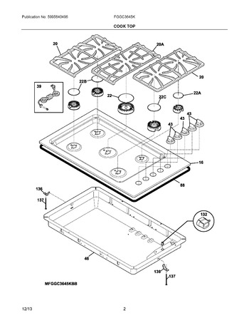 Diagram for FGGC3645KBC