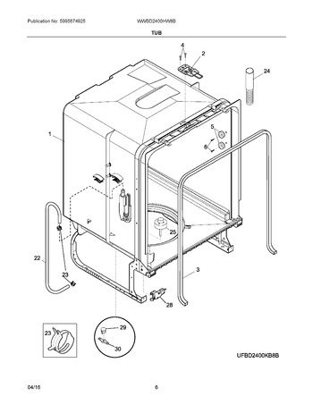 Diagram for WWBD2400HW8B