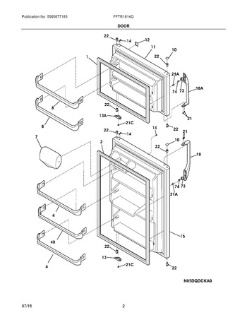 241537103 - Frigidaire Refrigerator Temperature Control