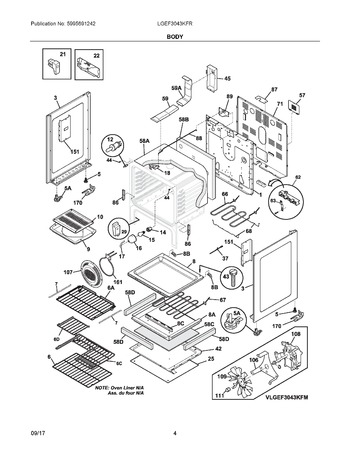 Diagram for LGEF3043KFR