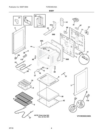 Diagram for FCRE305CASA