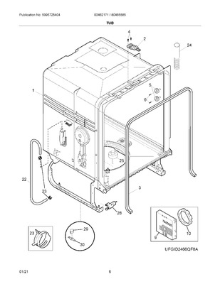 frigidaire dishwasher ffbd2406nw9b