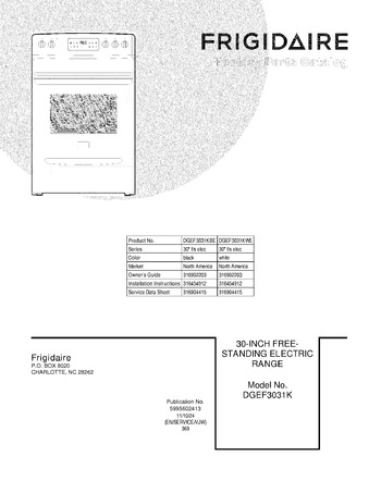 Diagram for DGEF3031KWE