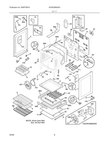 Diagram for GCRE3060ADK