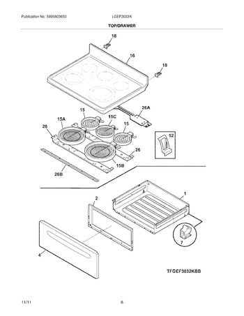 Diagram for LGEF3033KWF