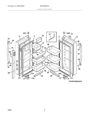 5304530757 - Refrigerator Fresh Food Door