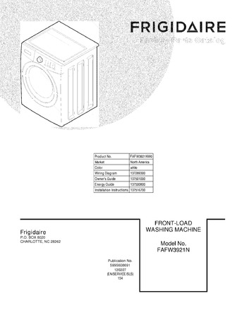 Diagram for FAFW3921NW0