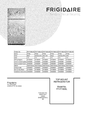 Diagram for FFHT1826LB9