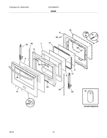 Diagram for LGEF3043KFK