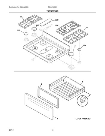 Diagram for DGGF3032KWK