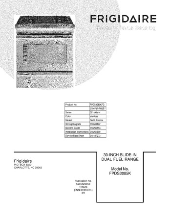 Diagram for FPDS3085KFG