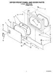 Diagram for 02 - Dryer Front Panel And Door Parts