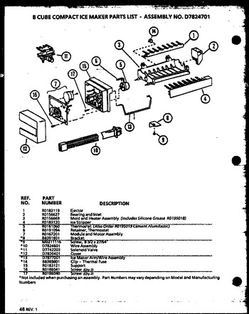 Diagram for 35541 (BOM: P1121709W W)