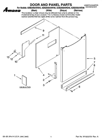 Diagram for ADB2500AWS40