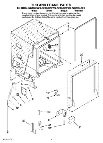 Diagram for ADB2500AWS40