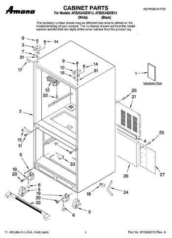 Diagram for AFB2534DEW13