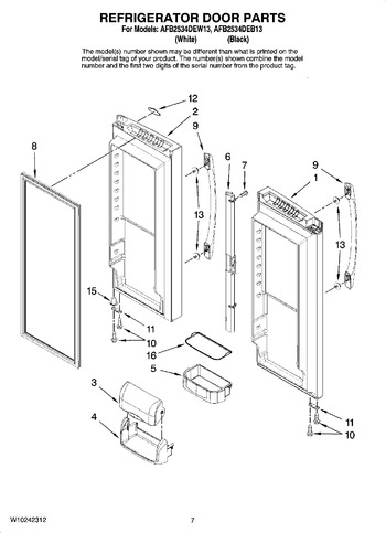 Diagram for AFB2534DEW13