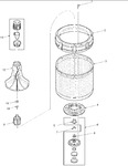 Diagram for 01 - Agitator, Drive Bell, Washtub And Hub