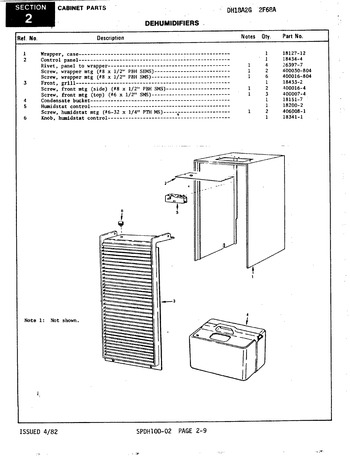 Diagram for DH18A2G (BOM: 2F68A)