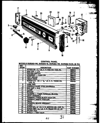 Diagram for DUS202-1W (BOM: DUS20201W)