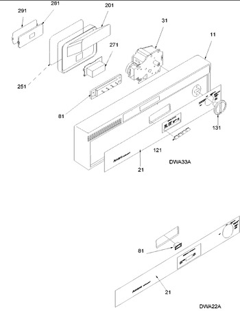 Diagram for DWA22AB (BOM: P1318621W)