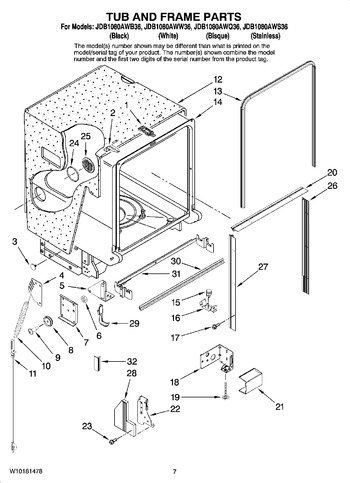 Diagram for JDB1080AWS36