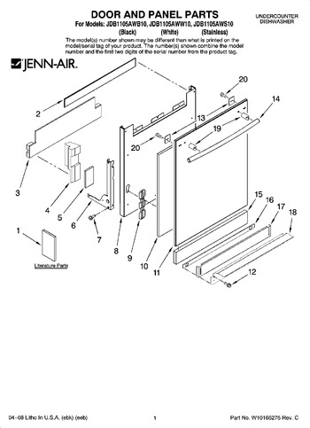 Diagram for JDB1105AWS10