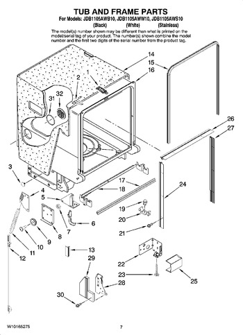 Diagram for JDB1105AWS10