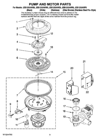 Diagram for JDB1255AWP0