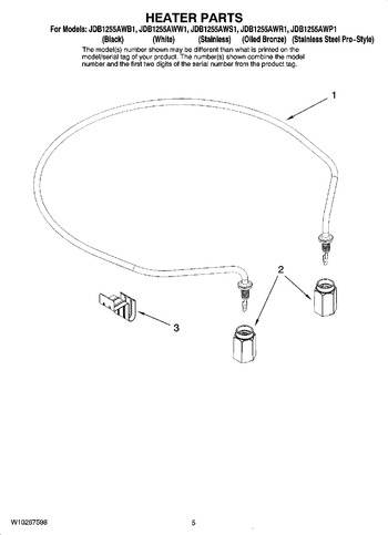 Diagram for JDB1255AWW1