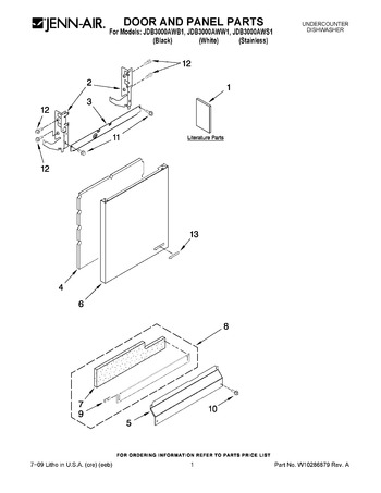 Diagram for JDB3000AWB1