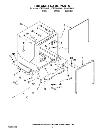 Diagram for JDB3000AWB1