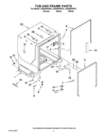 Diagram for JDB3650AWY2