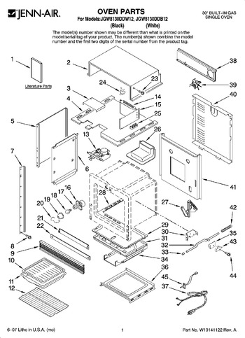 Diagram for JGW8130DDW12