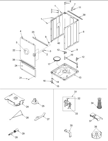 Diagram for LWG65AW (BOM: PLWG65AW)