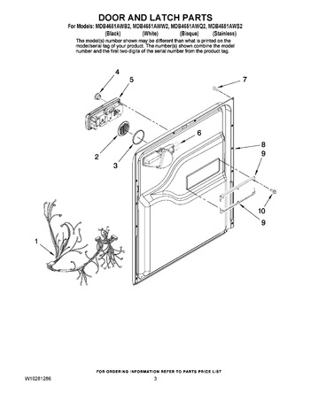 Diagram for MDB4651AWW2