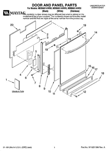 Diagram for MDB8851AWB0