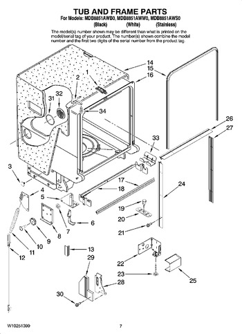 Diagram for MDB8851AWB0