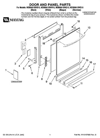 Diagram for MDB8951BWS10